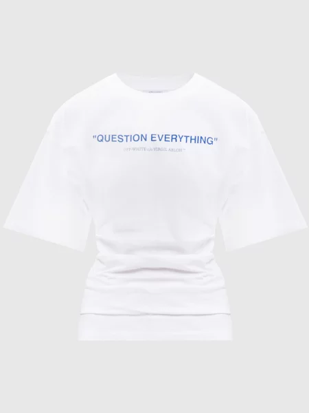 Футболка Question Everything Off-white біла