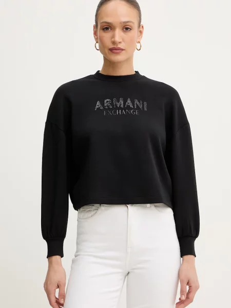 Armani Exchange bluză negru