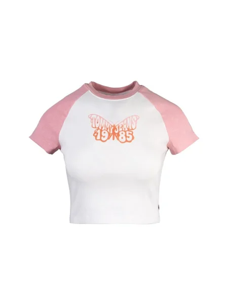 Denim ruha Tommy Jeans fehér