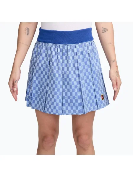 Tenisová sukně Nike Court Collection High-Waisted aluminum modré