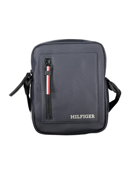 Lniana torba crossbody Tommy Hilfiger w miejskim stylu niebieska