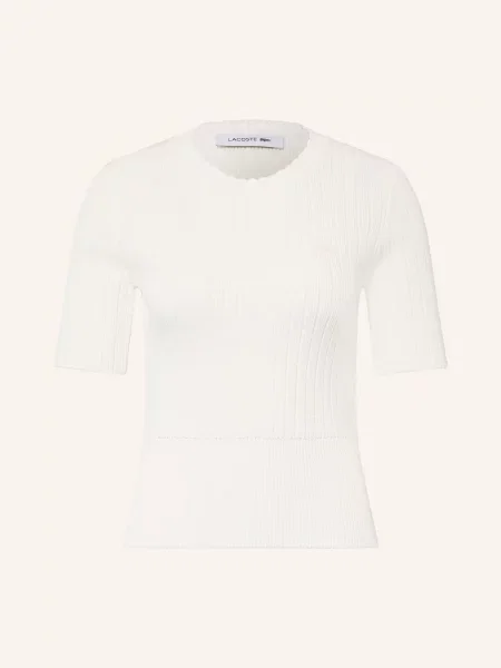 Lacoste Úpletové Tričko krémová