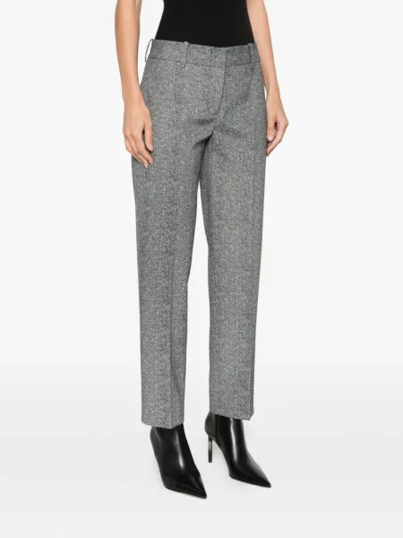 Pantaloni Ermanno Scervino cu model herringbone gri