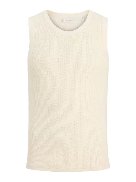 JACK & JONES Pulover JORMenton lână alb