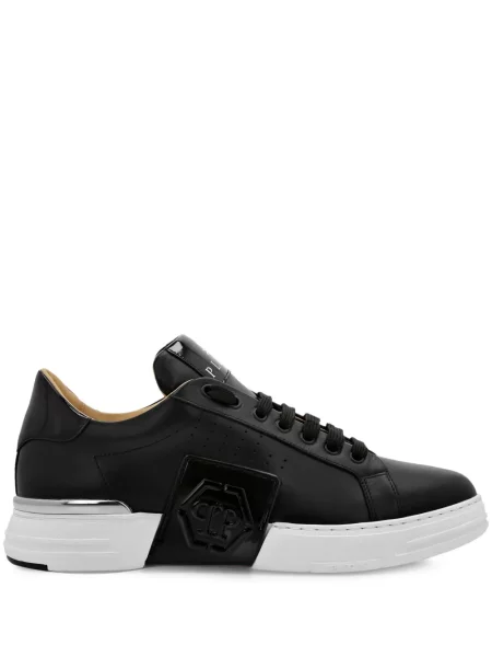 Sneakerși Philipp Plein cu șireturi din dantelă negru