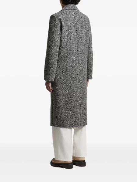 Palton Peserico cu model herringbone gri