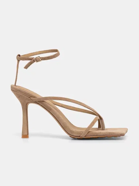 Answear.LAB sandale din piele intoarsa bej