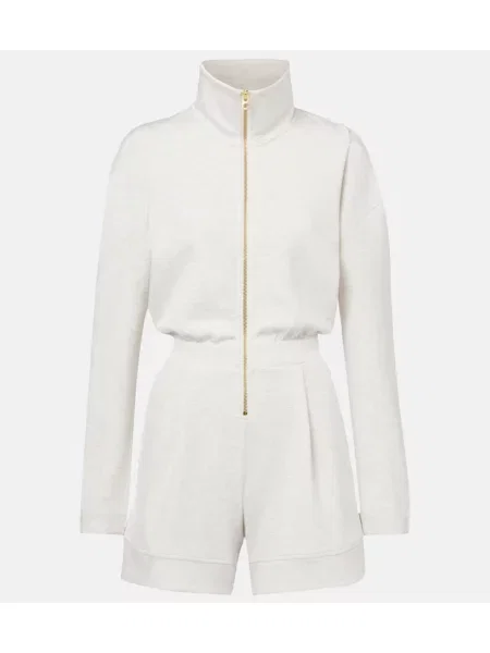 Salopetă Varley din jerseu alb