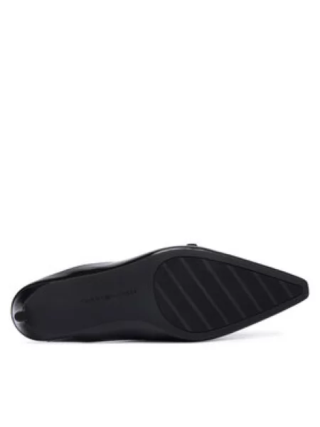 Tommy Hilfiger Körömcipők Th Buckle Kitten Slingback Pump fekete