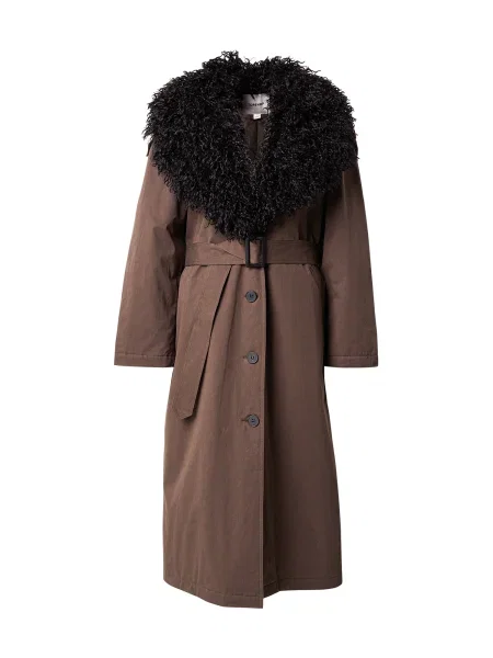 TOPSHOP Palton de primăvară-toamnă TSANA ciocolatiu negru