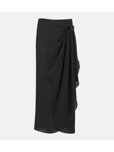 Fustă Tom Ford de mătase negru