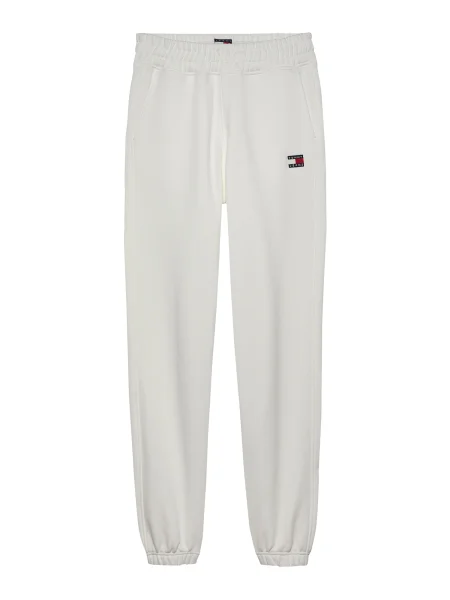 Tommy Jeans Pantaloni trening Badge Écru alb