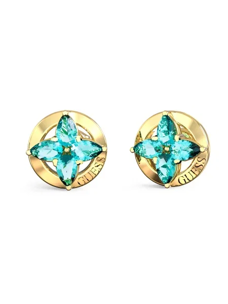 GUESS Cercei aqua / auriu albastru