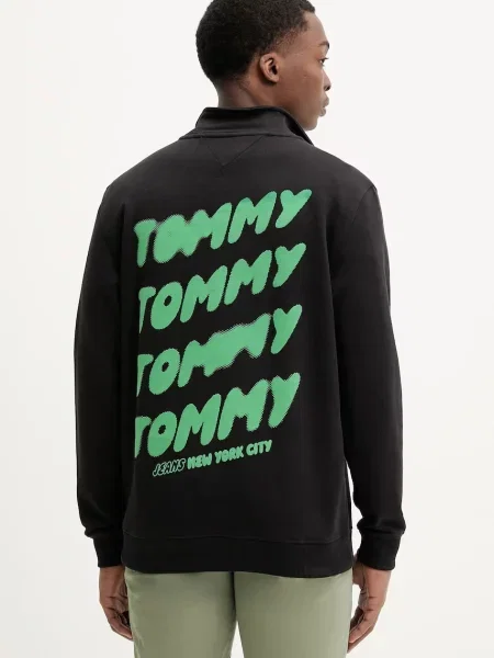 Mikina Tommy Jeans s potiskem černá