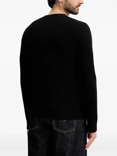 Pulover Sisley cu decolteu rotund negru