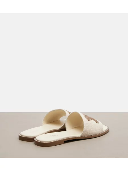 Platno natikače Max Mara Beachwear smeđa