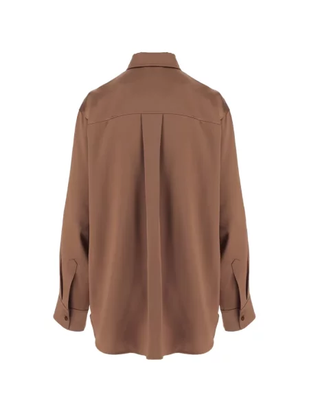 Cămașă By Malene Birger din satin maro