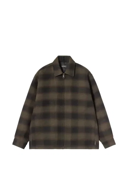 Geacă cămașă Carhartt Wip în carouri maro