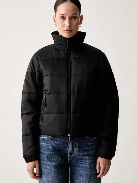 Tommy Jeans geacă de tranziție pentru femei negru