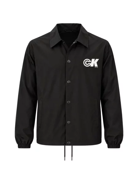Geacă de blugi Calvin Klein Jeans cu imagine negru