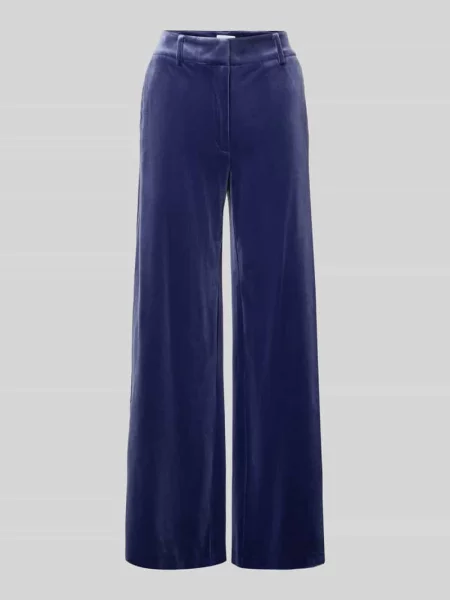 Szerokie spodnie z materiału stylizowanego na aksamit Jake*s Collection niebieskie