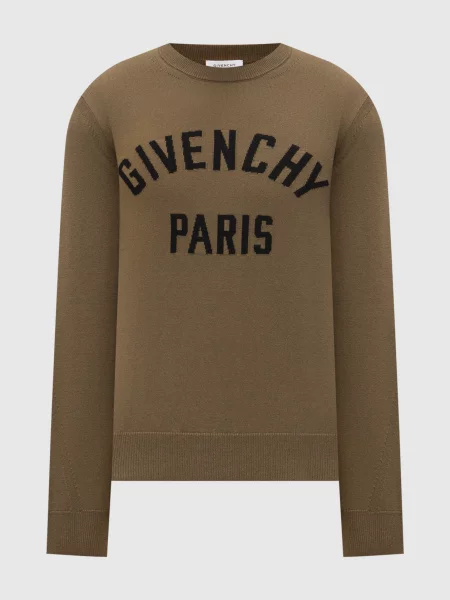 Свитер Givenchy с принтом коричневый