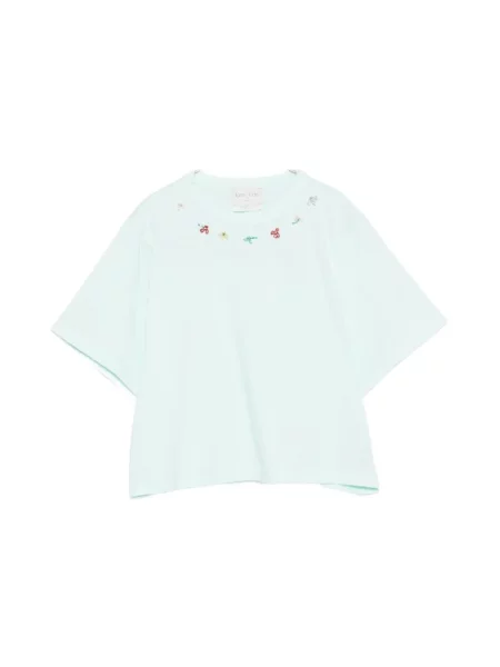 Haftowana koszulka Forte Forte niebieska