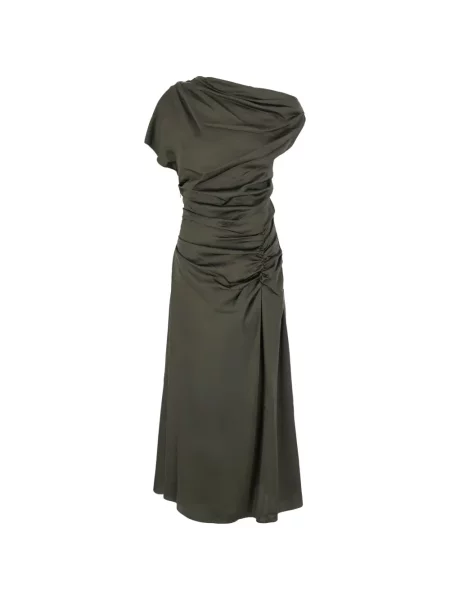 Rochie midi Simkhai cu volane drapată verde