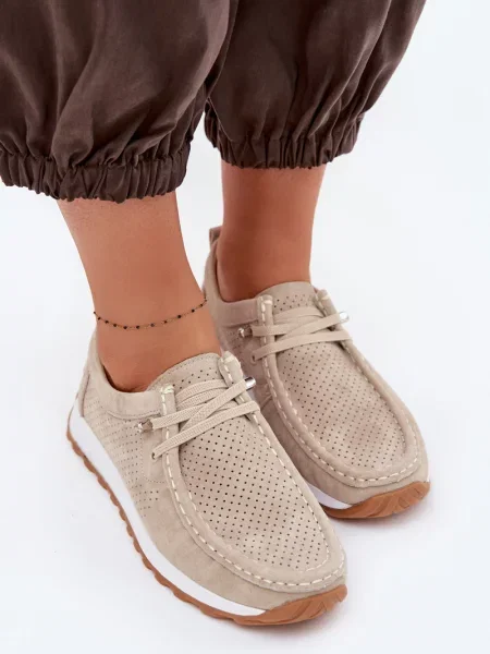 Mocasini Evento din piele alb