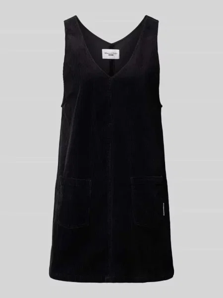 Sukienka mini z sztruksu z naszywanymi Marc O'polo Denim czarna