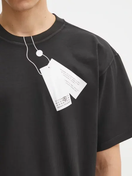 Футболка Mm6 Maison Margiela с принтом белая