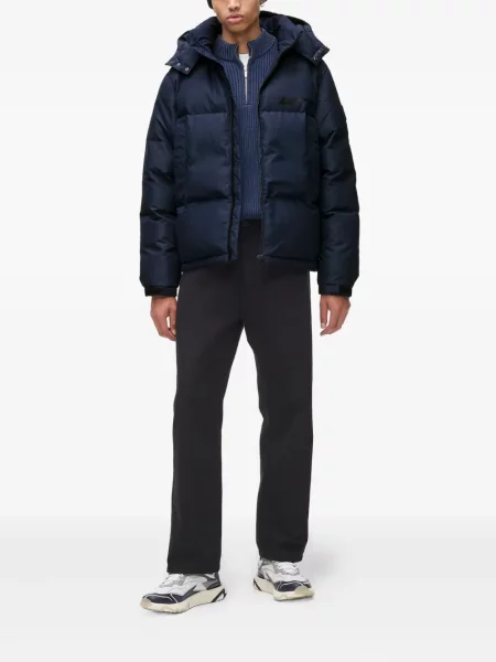 Geacă de blugi Karl Lagerfeld Jeans cu glugă albastru