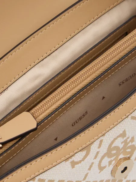 Сумка Guess з принтом бежева