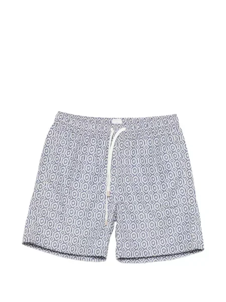 Slip de baie Eleventy cu imprimeu geometric albastru