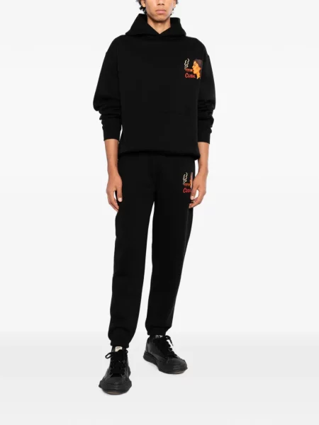 Pantaloni Melt cu imagine alergare negru