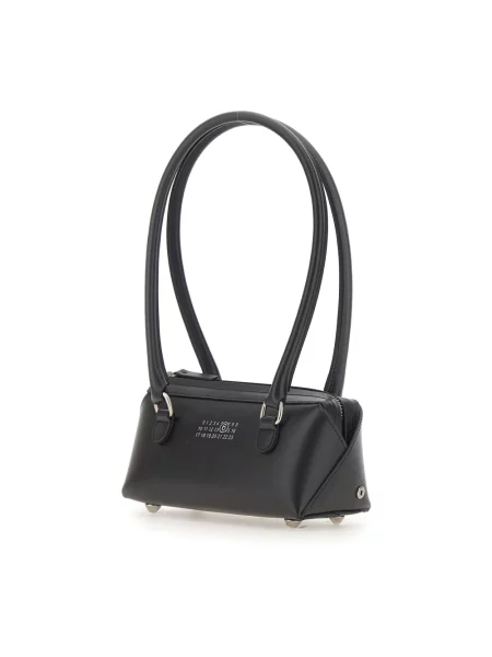 Torebka bagietka Mm6 Maison Margiela skórzana czarna