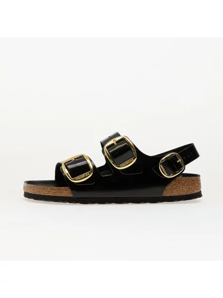 Кожени маратонки Birkenstock с катарама черно