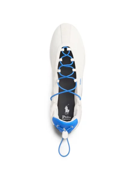 Sneakerși Polo Ralph Lauren cu șireturi din piele de căprioară albastru