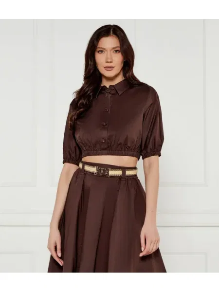 TWINSET Cămașă | Cropped Fit maro