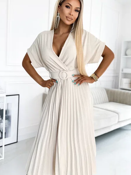 Rochie maxi Numoco Basic alb