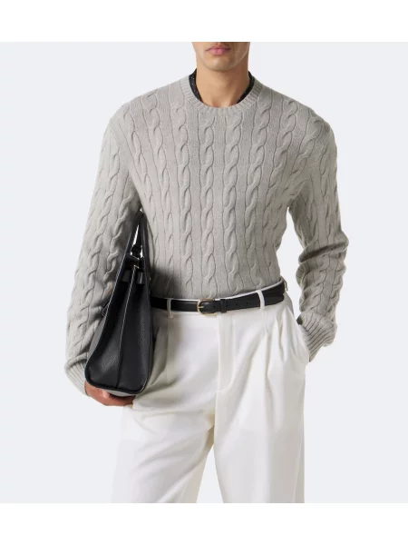 Kašmírový sveter Ralph Lauren Purple Label sivá