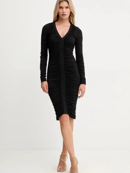 Haljina Marciano Guess AMELIA maxi uski kroj crna