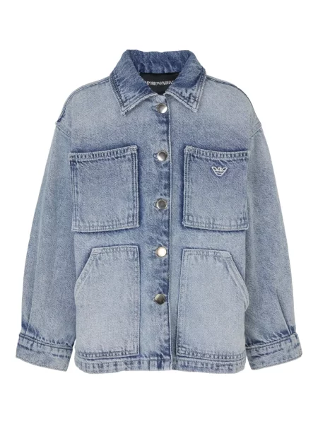 Kurtka jeansowa dziecięca Emporio Armani niebieska
