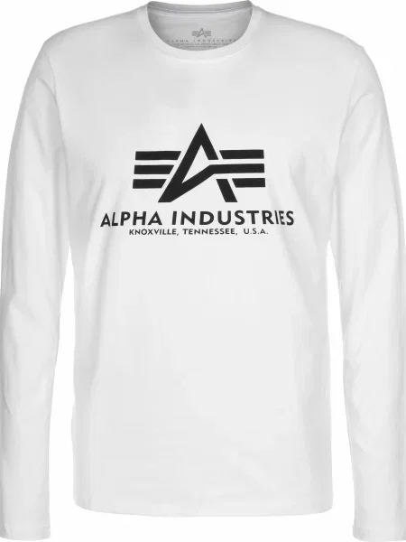 ALPHA INDUSTRIES Tricou murdar / negru alb