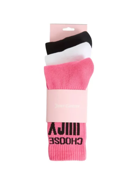 Жакардови чорапи Juicy Couture с автограф черно