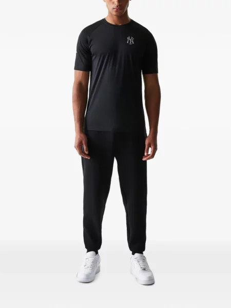 Pantaloni New Era Cap alergare cu autograf negru