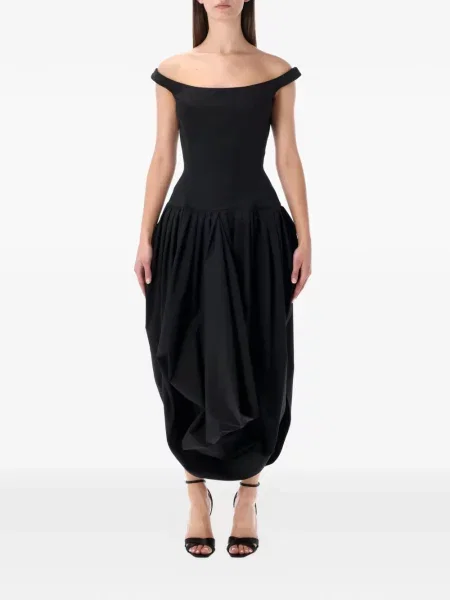 Rochie midi Magda Butrym până la genunchi de costum negru