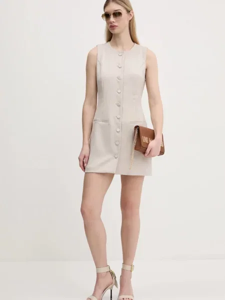 Abercrombie & Fitch rochie mini mulata bej