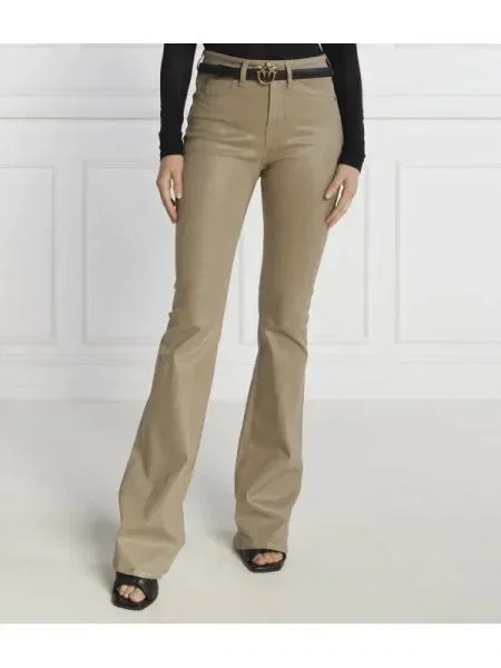 Pinko Blugi FLORA NO BELT FLARE DRILL SPAL bej