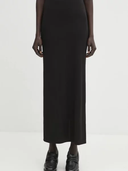 Anine Bing fustă lynn maxi drept negru